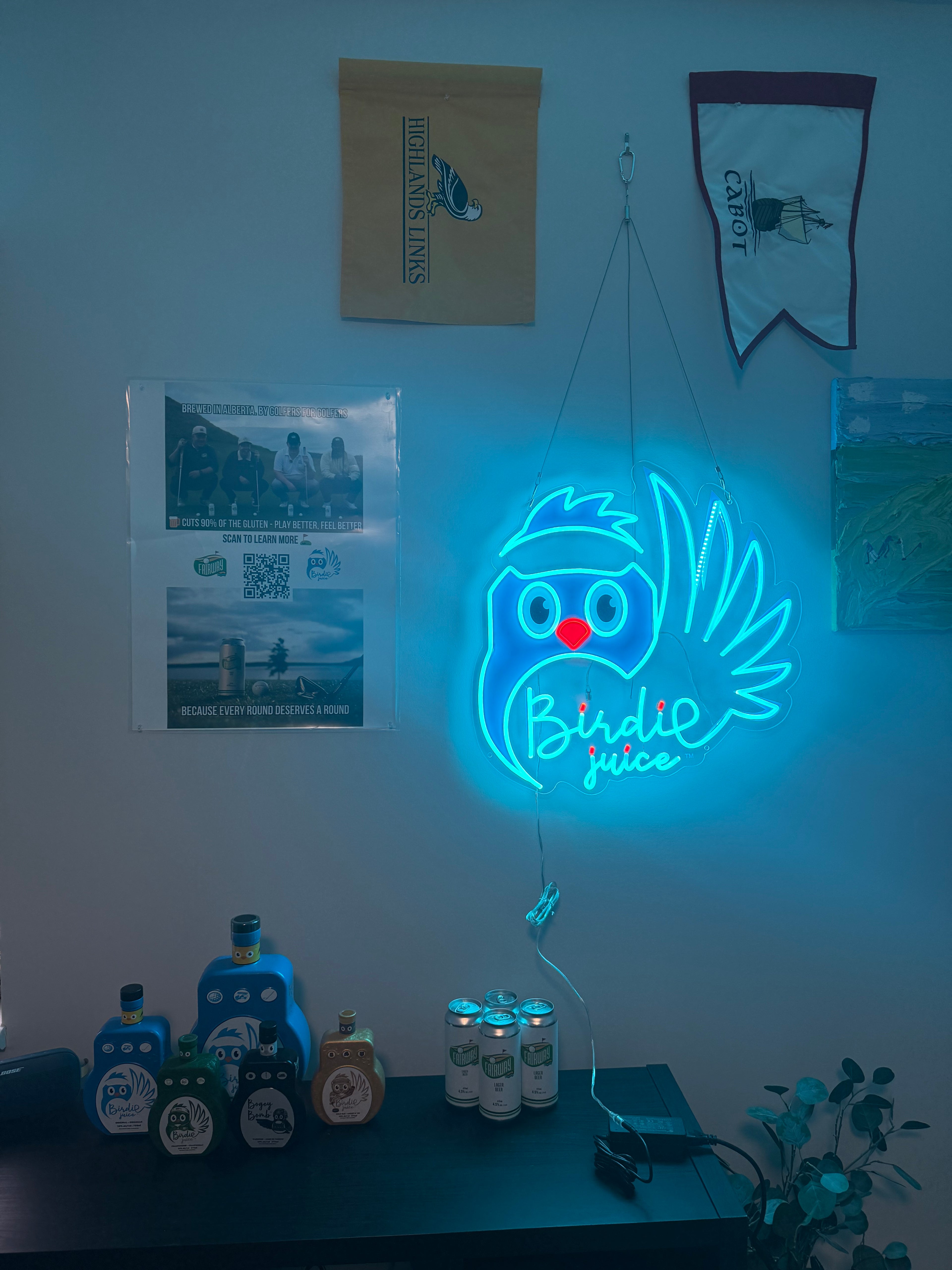 Birdie Juice LED Clubhouse Sign